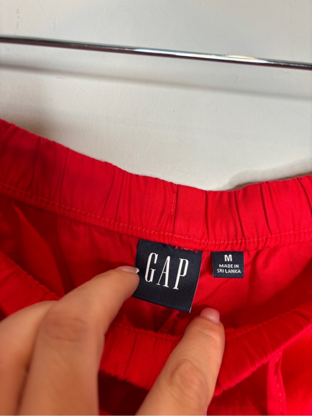 Gap Poplin Easy Double-Knee Barrel Pants M Red - Picture 6 of 10